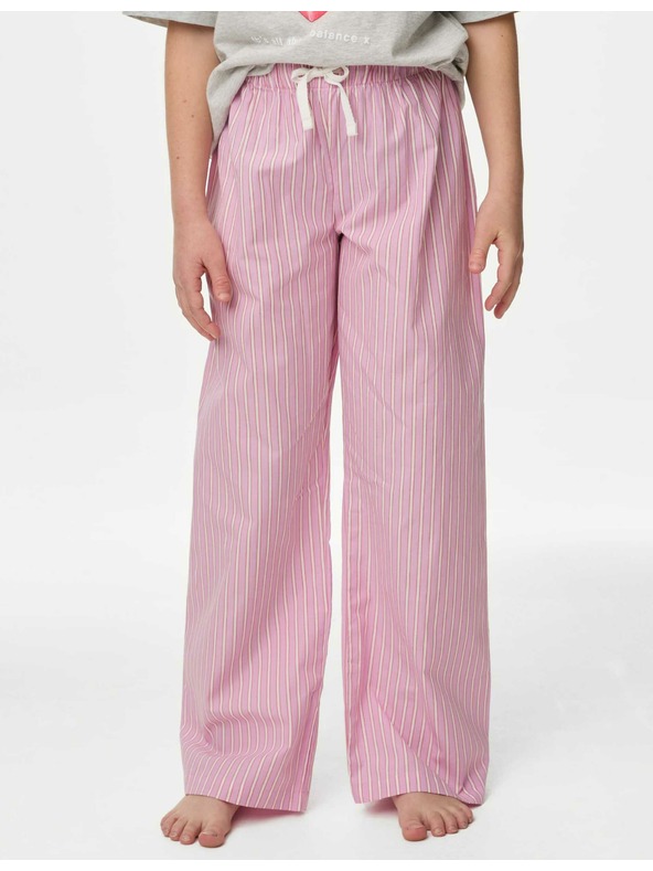 Marks & Spencer Pyžamo z čisté bavlny se srdíčkovým potiskem (3–16 let) Marks & Spencer šedá