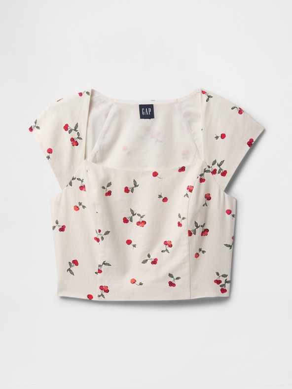 GAP Lněný crop top GAP