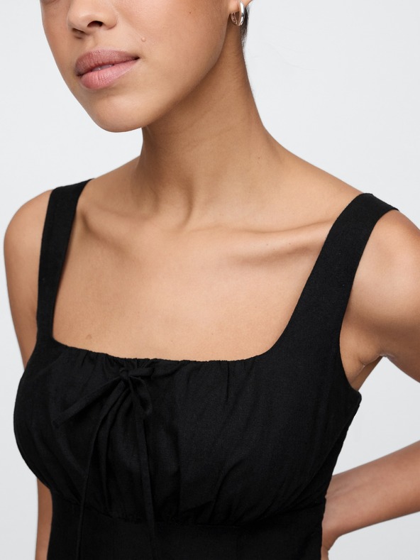 GAP Lněné maxi šaty GAP