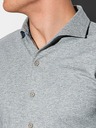 Ombre Clothing Šedá pánská košile K540