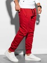 Ombre Clothing Červené pánské basic tepláky Ombre Clothing
