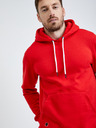 Ombre Clothing Červená pánská basic mikina s kapucí Ombre Clothing