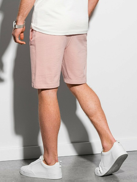 Ombre Clothing Růžové pánské teplákové kraťasy Ombre Clothing W291