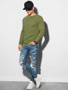 Ombre Clothing Zelené pánské basic tričko Ombre Clothing