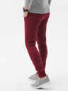 Ombre Clothing Vínové pánské basic tepláky Ombre Clothing
