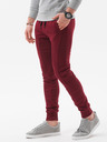 Ombre Clothing Vínové pánské basic tepláky Ombre Clothing