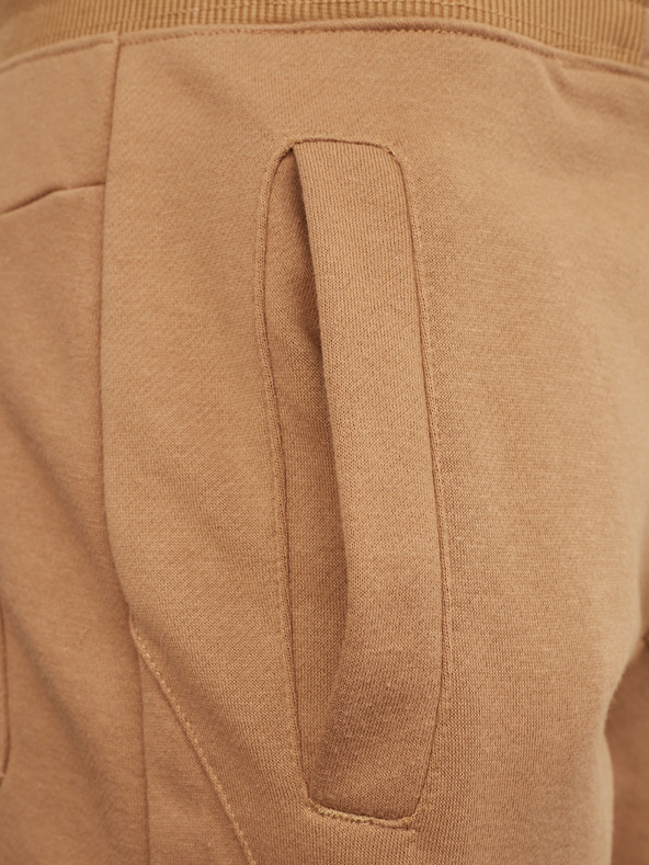 Ombre Clothing Světle hnědé pánské basic tepláky Ombre Clothing