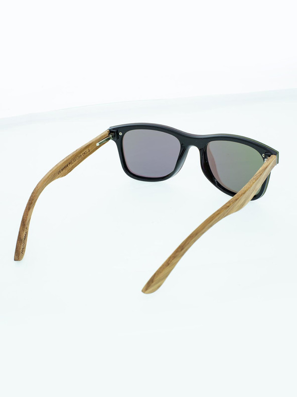 VEYREY VeyRey Dřevěné sluneční brýle Nerd Stove zelená skla