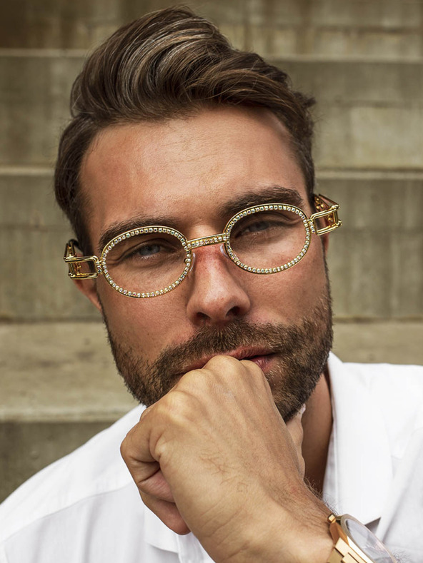 VEYREY VeyRey Brýle s čirými skly oválné Clair zlaté