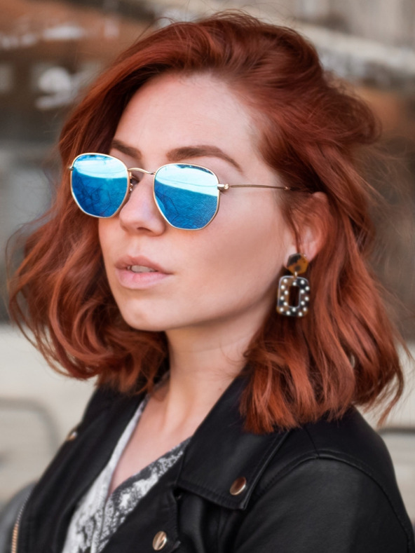 VEYREY VeyRey Sluneční brýle polarizační oválné Hurricane modrá skla