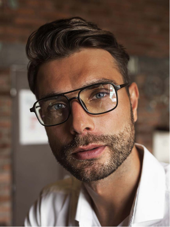 VEYREY Černé hranaté brýle k počítači VeyRey Attlee