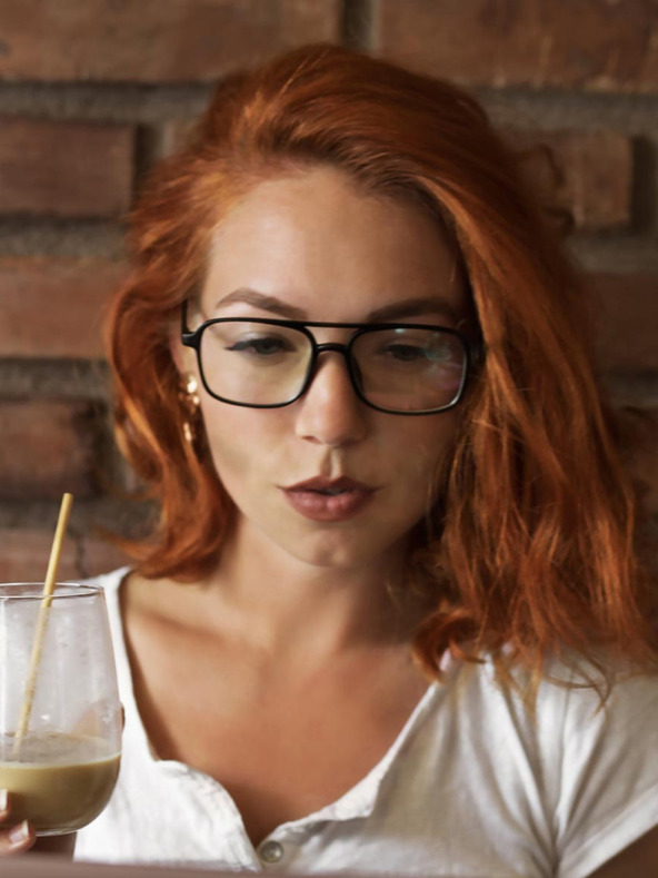 VEYREY Černé hranaté brýle k počítači VeyRey Attlee