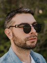 VEYREY Černé unisex sluneční brýle VeyRey Vethelthus