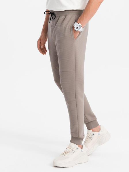 Ombre Clothing Šedé pánské tepláky Ombre Clothing Ottoman
