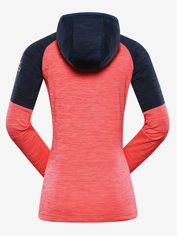 ALPINE PRO Modro-korálová dámská funkční mikina ALPINE PRO Gorfa