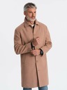 Ombre Clothing Pánský jednořadý kabát s límcem a spodním pláštěm Ombre Clothing