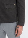 Ombre Clothing Pánské žíhané sako se stojáčkem Ombre Clothing