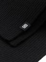 Ombre Clothing Pánská jednobarevná pletená šála s žebrováním černá Ombre Clothing