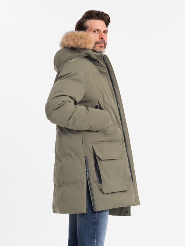 Ombre Clothing Pánská dlouhá bunda parka Ombre Clothing