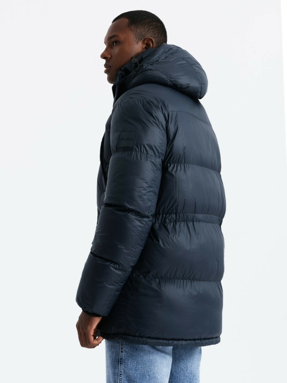 Ombre Clothing Pánská dlouhá bunda s kapsami Ombre Clothing