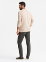 Ombre Clothing Pánské kalhoty chino REGULAR FIT khaki Ombre Clothing