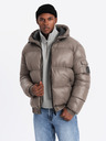 Ombre Clothing Pánská teplá bunda s žebrovanými lemy Ombre Clothing