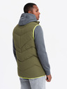 Ombre Clothing Pánská prošívaná vestas neonovými akcenty Ombre Clothing