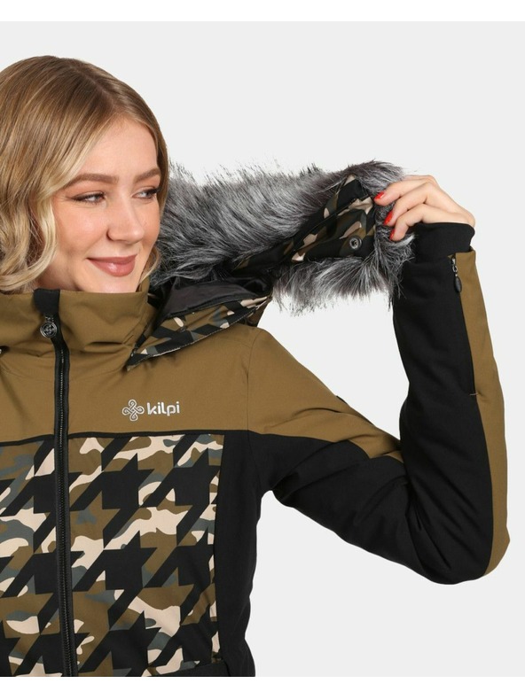 Kilpi Dámská lyžařská bunda Kilpi CLAIR-W Khaki