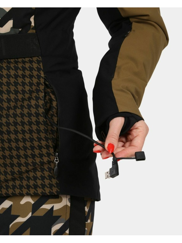 Kilpi Dámská lyžařská bunda Kilpi CLAIR-W Khaki