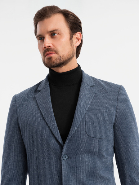 Ombre Clothing Pánské strukturované pletené sako ve fitted střihu Ombre Clothing