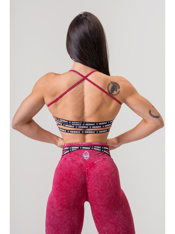 Nebbia Washed legíny s vysokým pasem LEGACY 777 XS,red