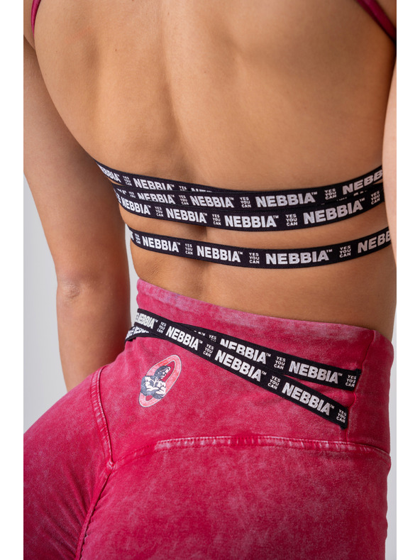 Nebbia Washed legíny s vysokým pasem LEGACY 777 XS,red