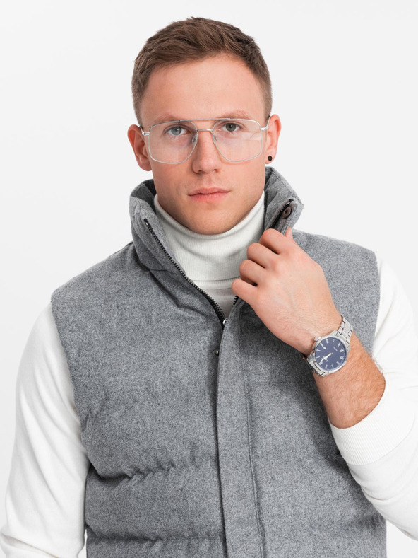 Ombre Clothing Pánská prošívaná vesta Ombre Clothing