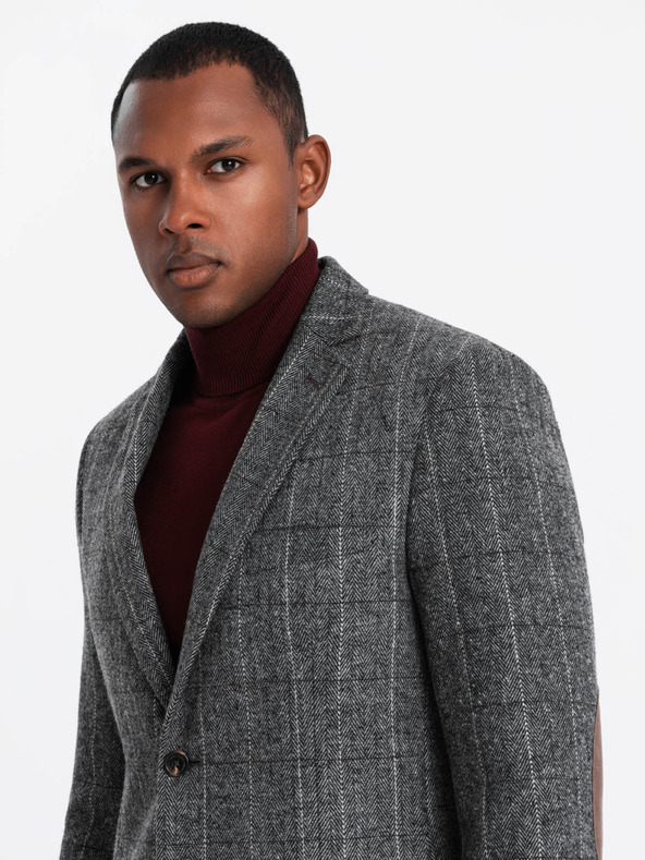 Ombre Clothing Elegantní pánské strukturované pletené sako Ombre Clothing