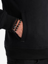 Ombre Clothing Pánská bavlněná strečová mikina bomber černá Ombre Clothing