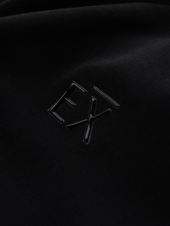 Ombre Clothing Pánské tričko SLIM FIT s dlouhým rukávem, elastanem a potiskem černá Ombre Clothing