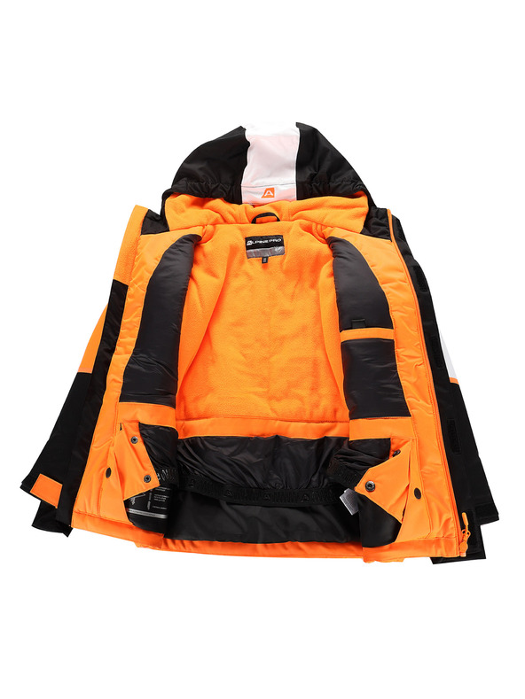 ALPINE PRO Dětská lyžařská bunda s membránou ptx snow ALPINE PRO DEARO neon shocking orange