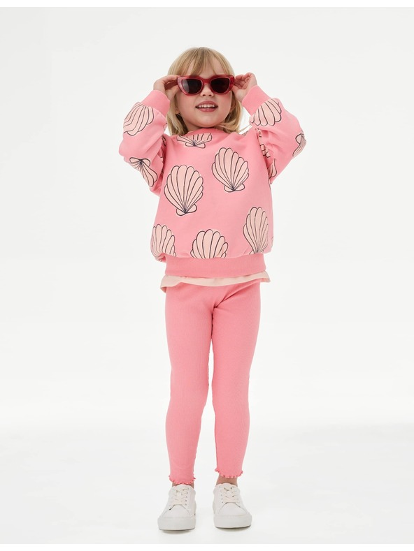 Marks & Spencer Mikina s potiskem mušle a vysokým podílem bavlny Marks & Spencer