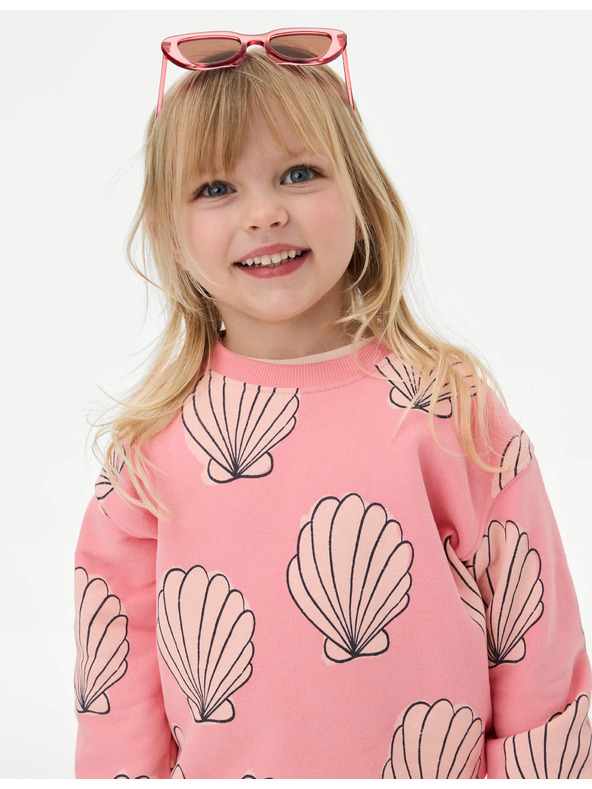 Marks & Spencer Mikina s potiskem mušle a vysokým podílem bavlny Marks & Spencer