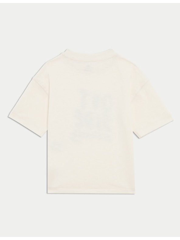 Marks & Spencer Tričko s nápisem „Outside“, z čisté bavlny (1–8 let) Marks & Spencer bílá