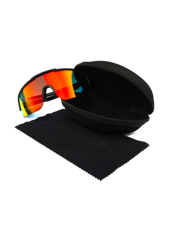 Horsefeathers Cyklistické brýle Recoil - matt black/mirror red HORSEFEATHERS