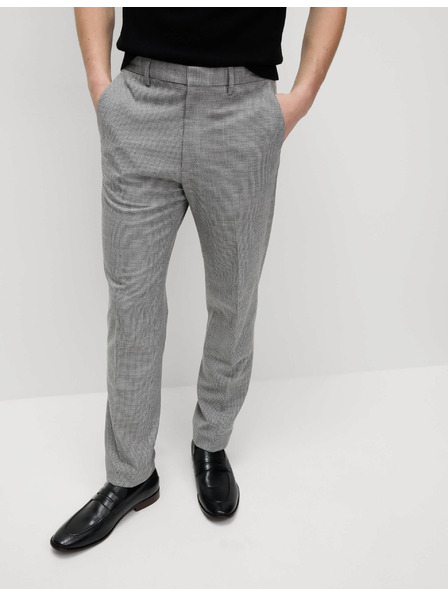 Marks & Spencer Vzorované formální kalhoty přiléhavého střihu Marks & Spencer černá