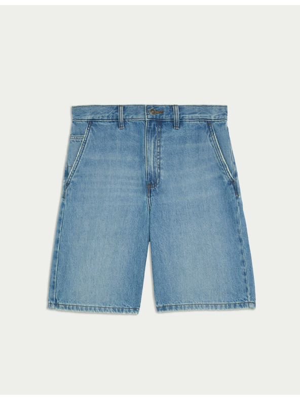 Marks & Spencer Lehké džínové šortky rovného střihu Marks & Spencer modrá