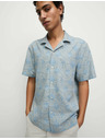 Marks & Spencer Košile ze směsi lnu, s krátkým rukávem a geometrickým potiskem Marks & Spencer modrá
