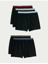 Marks & Spencer Žerzejové boxerky z čisté bavlny s technologií Cool & Fresh™, 5 ks v balení Marks & Spencer černá
