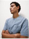 Marks & Spencer Barvené tričko z čisté bavlny Marks & Spencer modrá