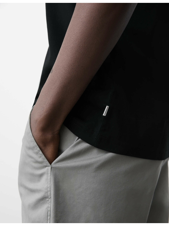 Marks & Spencer Tílkový top z čisté bavlny Supima® s výstřihem ke krku Marks & Spencer černá