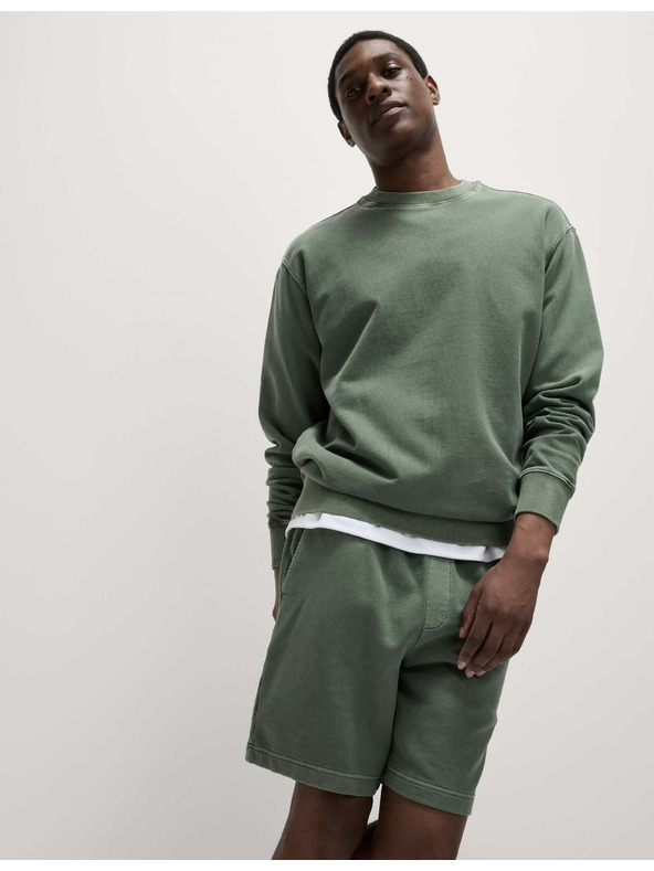 Marks & Spencer Barvená mikina z čisté bavlny Marks & Spencer zelená