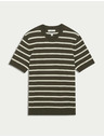 Marks & Spencer Proužkované tričko s vysokým podílem bavlny Marks & Spencer zelená
