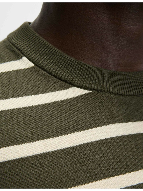 Marks & Spencer Proužkované tričko s vysokým podílem bavlny Marks & Spencer zelená